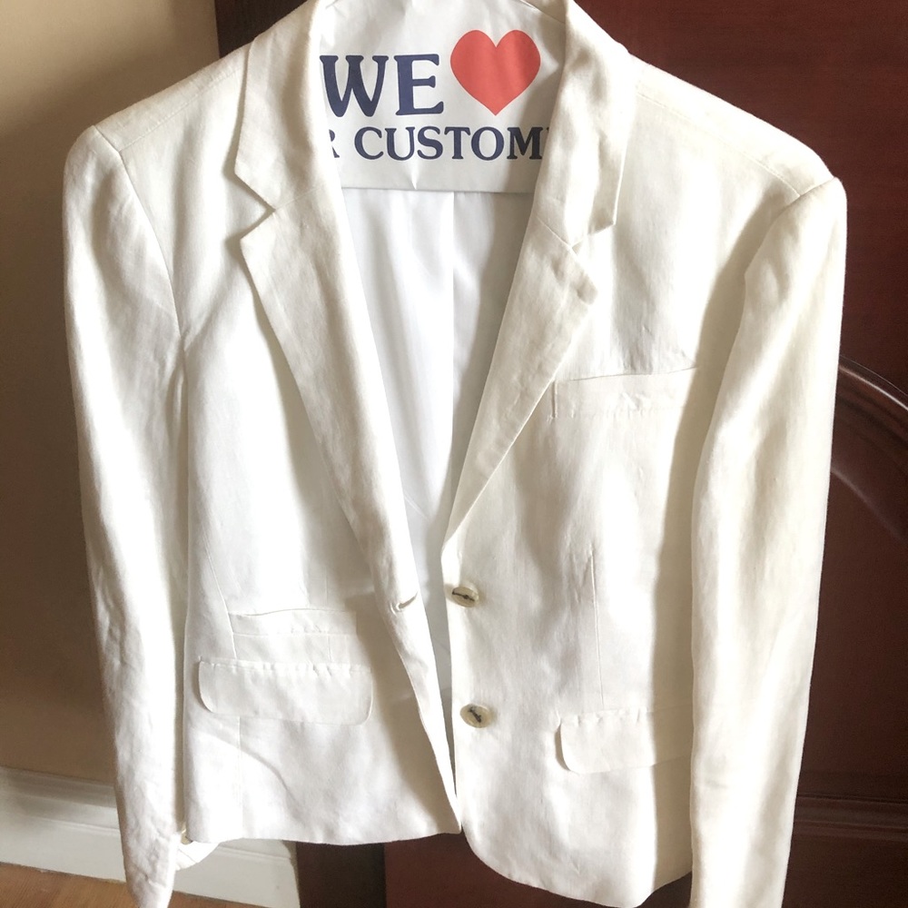 White linen jacket